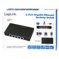 Desktop Gigabit Ethernet Switch 5-port, metal case, black