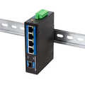 Industrial Gigabit Ethernet Switch, 4-Port 1000 Mbps + 1 port SFP