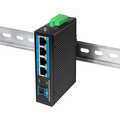 Industrial Gigabit Ethernet Switch, 4-Port 1000 Mbps + 1 port SFP