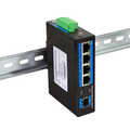 Industrial Gigabit Ethernet Switch, 4-Port 1000 Mbps + 1 port SFP