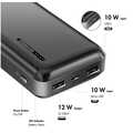 Mobile Power Bank, LiPo, 20.000 mAh, black
