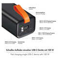 Mobile Power Bank, 50.000mAh, PD 100W, black