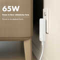 USB-A/C charger, 65 W, GaN, 2-port, 1x USB-A (QC), 1x USB-C (PD), Slim Version, White