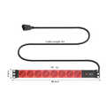 PDU C14 - TYPE F (8X) 10A FUSE