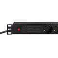 19 inch 7-v spanningsslof,  zwart, Filters, overspan.beveiliging 2m
