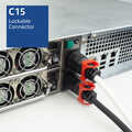 ACT Netsnoer C14 IEC Lock+ Dual Locking - C15 IEC Lock+ wit 2 m, PC3875