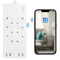 Wi-Fi Smart Socket outlet, 6-way, (CEE 7/3), 4x USB, Tuya compatible, 1,8m