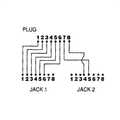 TS1020 RJ-45 male - 2x RJ-45 female T568B 356A