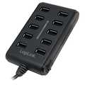 LogiLink USB 2.0 Hub, 10-Port with On/Off Switch