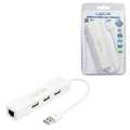 USB 2.0 to Fast Ethernet Adapter with 3-Port USB Hub