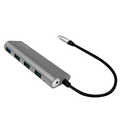 USB 3.2 Gen1x1 USB-C 4-port hub, with aluminum casing
