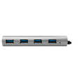 USB 3.2 Gen1x1 USB-C 4-port hub, with aluminum casing