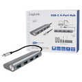 USB 3.2 Gen1x1 USB-C 4-port hub, with aluminum casing