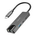 USB 3.2 Gen1 Hub, 3-port , with 2.5G Gigabit Ethernet adapter