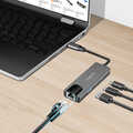 USB 3.2 Gen1 Hub, 3-port , with 2.5G Gigabit Ethernet adapter