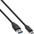 USB 3.2 Cable, Type C male to A male, black, 1m