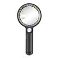 Magnifying glass with light, 5x, 13x and 20x magnification, black