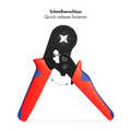 Self-adjusting crimping pliers for wire ferrules 0.25 - 10 mm²