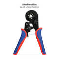 Self-adjusting crimping pliers for wire ferrules 0.08 - 16 mm²