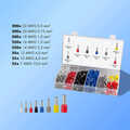 Wire end ferrules set with 1200 insulated ferrules 0.5 - 10 mm²