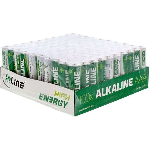 Naar omschrijving van 01295 - Alkaline High Energy Battery, Micro (AAA), 100pcs tray