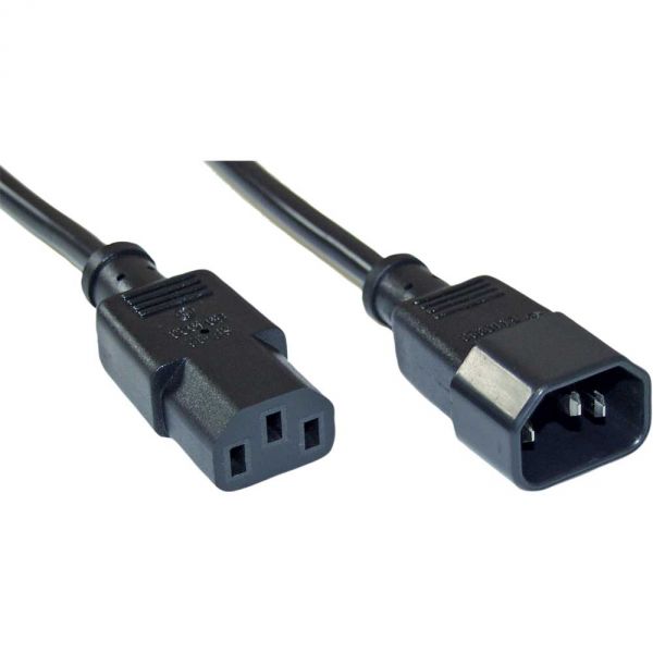 Naar omschrijving van CP091 - Power cord extension, IEC C14 to IEC C13, black, 1.8 m