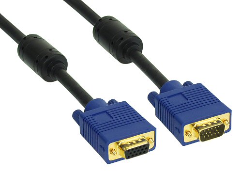 Naar omschrijving van 17745S - InLine S-VGA kabel,  Premium, zwart 15HD M/V, 5m