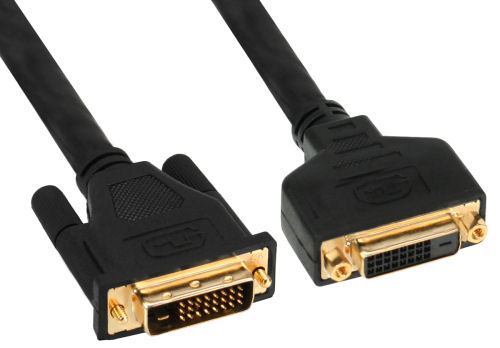 Naar omschrijving van 17763P - InLine DVI-D kabel,  Premium, 24+1 M/V, Dual Link, verguld, 3m