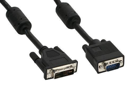 Naar omschrijving van 17782B - InLine DVI-A adapter,  12+5 Male naar 15-pins HD Male VGA, 5m