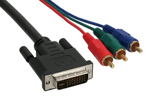 Naar omschrijving van 17901E - InLine DVI-I kabel,  24+5 Male naar 3x Tulpplug RGB, 1m