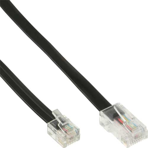 Naar omschrijving van 18868 - InLine Modulaire kabel,  RJ45 (8P4C) naar RJ11 (6P4C), 15m