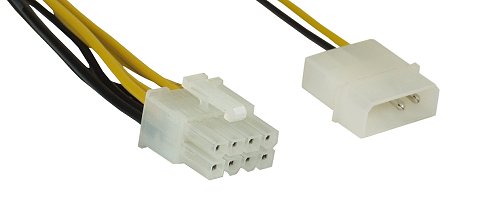 Naar omschrijving van 26630 - InLine Voedingsadapterkabel, 5.25Inch (13.34cm) naar 8-pins moederbord EPS12V