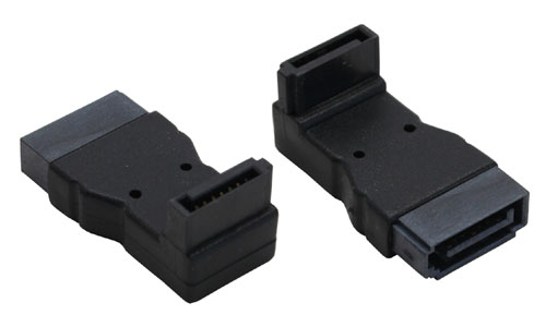 Naar omschrijving van 27700B - InLine SATA adapter stekker/socket,  haaks beneden, voor adapteren