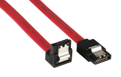 Naar omschrijving van 27705V - InLine SATA kabel,  met vergrendeling, enkelzijde 90gr haaks, 0.5m