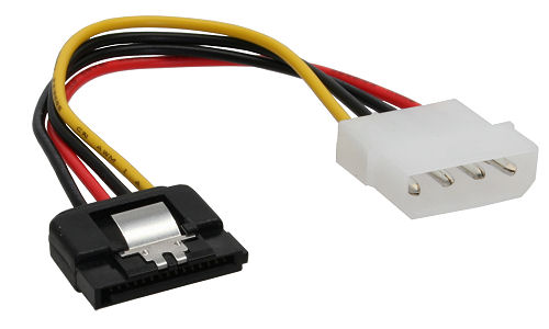 Naar omschrijving van 29670A - InLine SATA voedingsadapterkabel,  5.25Inch (13.34cm) naar 15-pins SATA met vergrendeling, 15cm