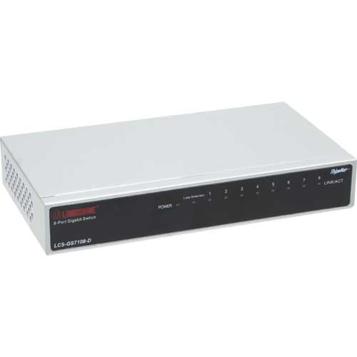 Naar omschrijving van 32340N - Gigabit Switch 10/100/1000Mbit, 5-Port, Longshine