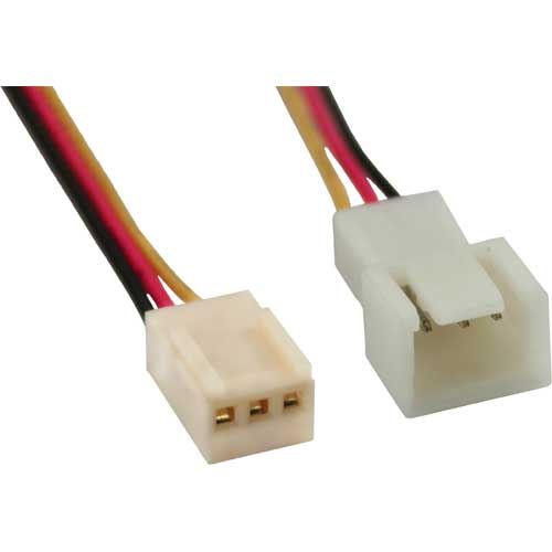 Naar omschrijving van 33328 - InLine Ventilatorkabel verlengsnoer,  3-pins Molex stekker/socket, lengte 30cm