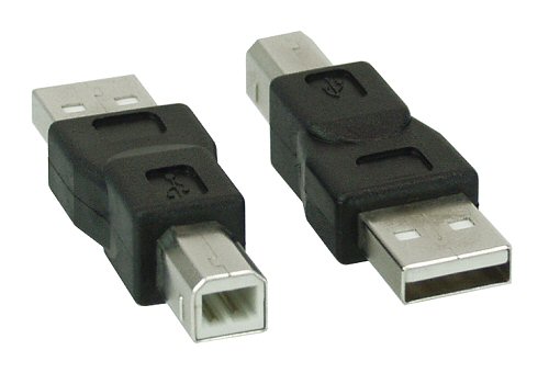 Naar omschrijving van 33443A - InLine USB 2.0 adapter,  A Male naar B Male