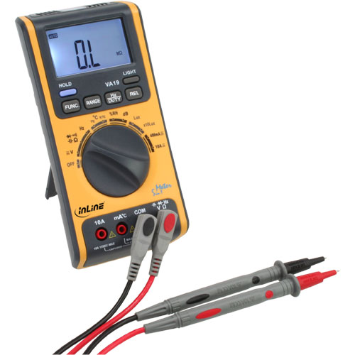 Naar omschrijving van 43116 - InLine Digital Multimeter 5-in-1, with Temperature, Humidity, Sound and Lux measuring