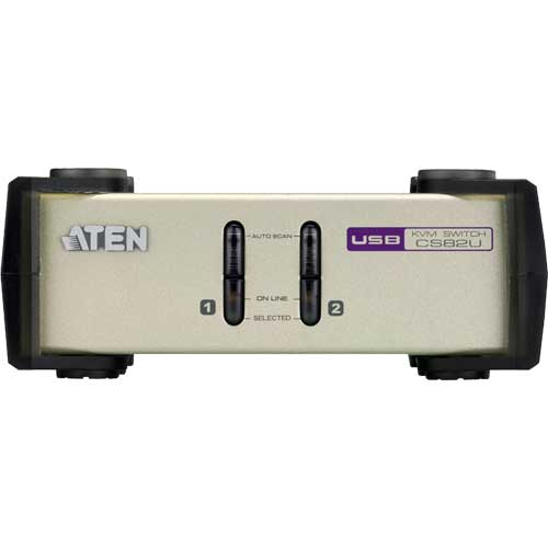 Naar omschrijving van 60615U - KVM Switch, ATEN, 2-fold, CS82U, PS/2