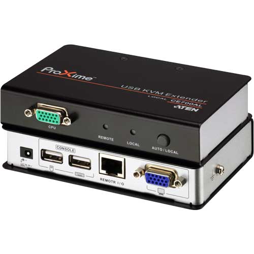 Naar omschrijving van 60661E - KVM-Extender ATEN CE700A, 1PC -- 2 Workstations USB for Mice and Keyboard, up to 150m
