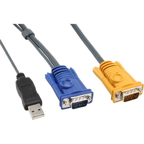 Naar omschrijving van 60696B - KVM cable set, ATEN USB, 2L-5206UP, length 6m