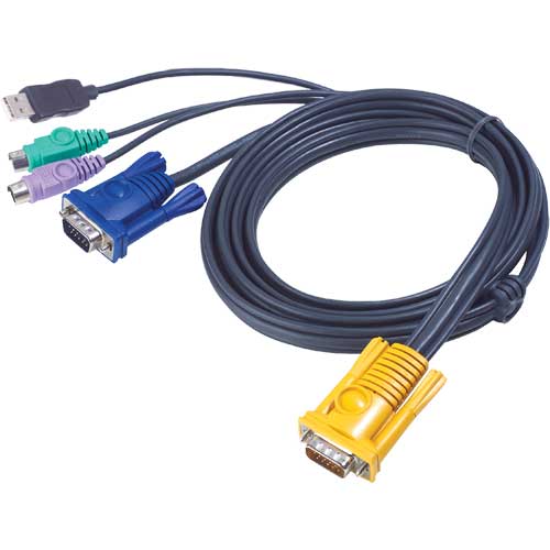 Naar omschrijving van 60693F - PS/2-USB KVM Cable, Aten USB-PS/2, 2L-5303UP, 3m