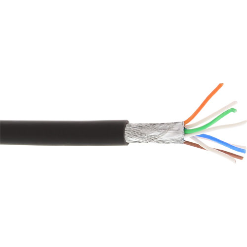 Naar omschrijving van 76899S - Patchkabel Cat.6(A) S-STP/PiMF, InLine, LSZH 500MHz, zwart, 100m