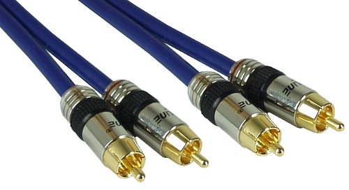 Naar omschrijving van 89720P - InLine Tulp audiokabel,  Premium, vergulde contacten, 2x Tulp M/M, 20m