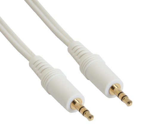 Naar omschrijving van 99940W - InLine Audiokabel,  3.5mm M/M, Stereo, wit/goud, 10m