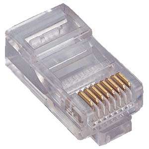 Naar omschrijving van 1246-100 - RJ45 connector Cat.5e UTP met 50mu goldplating voor patchkabel 100 st
