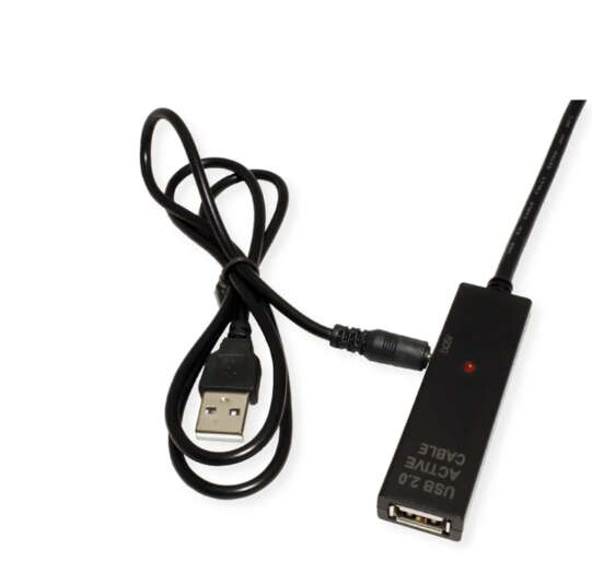 Naar omschrijving van 12991113 - VALUE USB 2.0 Verleng kabel met actieve Repeater, A - C, zwart, 15 m