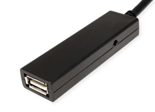 Naar omschrijving van 12991113 - VALUE USB 2.0 Verleng kabel met actieve Repeater, A - C, zwart, 15 m
