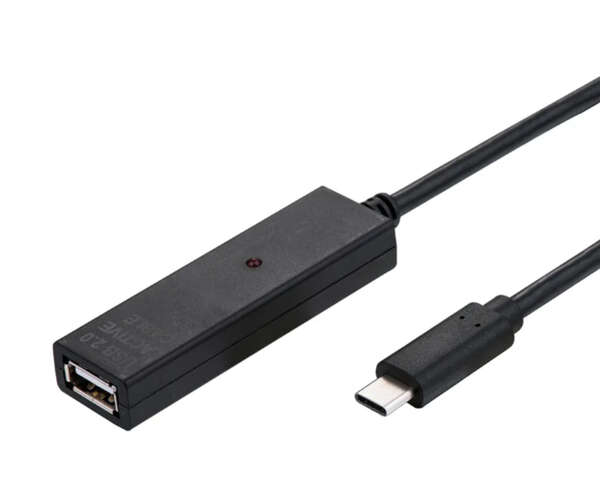 Naar omschrijving van 12991113 - VALUE USB 2.0 Verleng kabel met actieve Repeater, A - C, zwart, 15 m